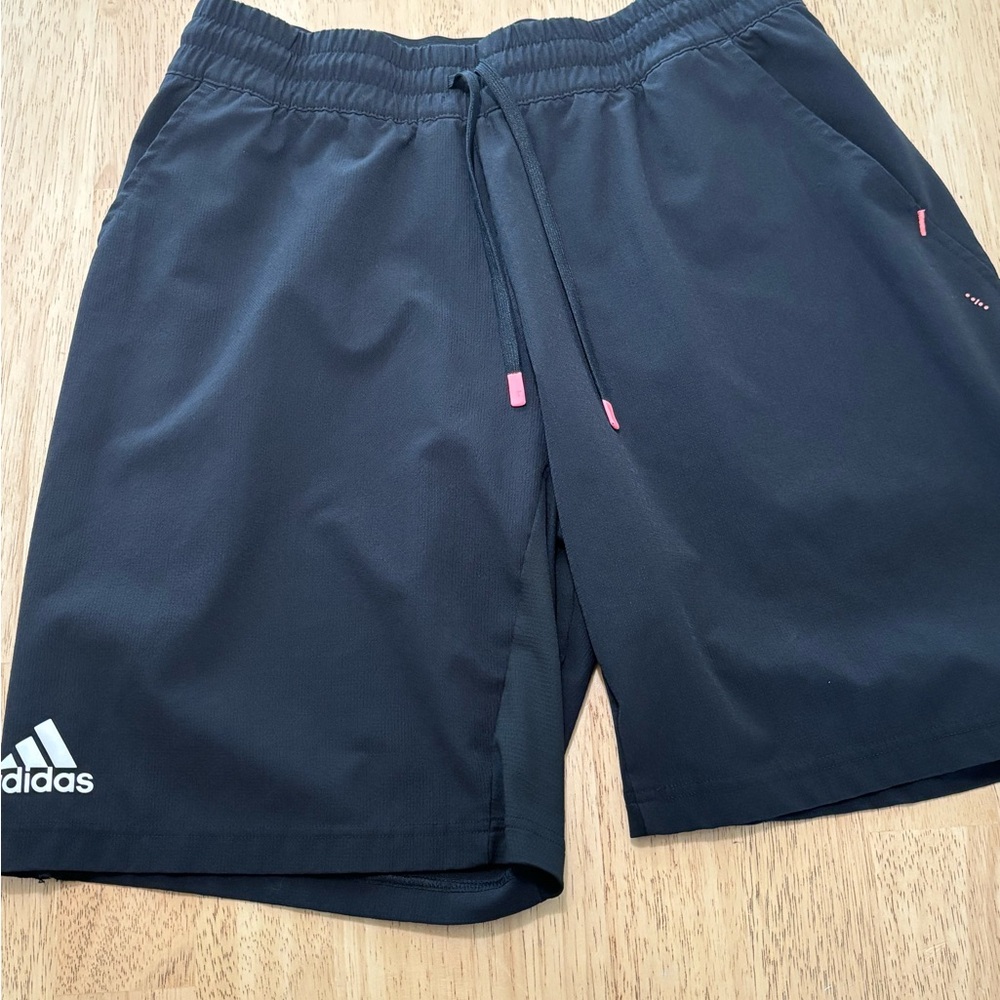 Adidas Black Athletic Shorts with Elastic Waistband